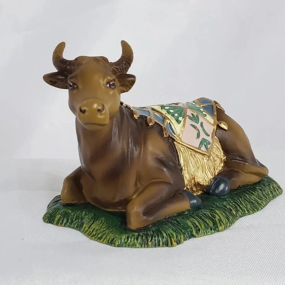 2007 Thomas Kinkade Seated Bull Hawthorne Village Nativity Christmas Display